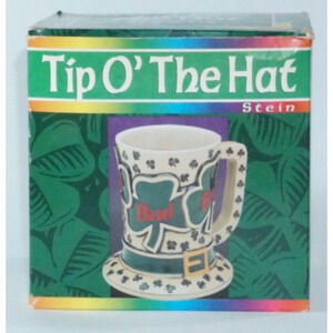 St. Patrick’s Day 1995 Budweiser Tip O Hat Stein